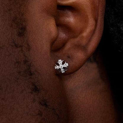 Iron Stud Moissanite Earrings