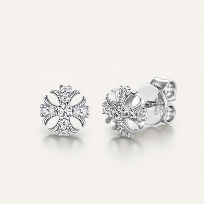 Iron Stud Moissanite Earrings
