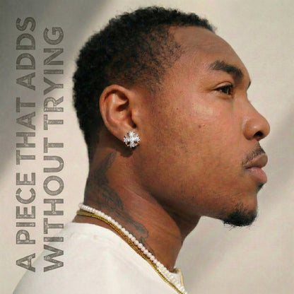 Iron Stud Moissanite Earrings